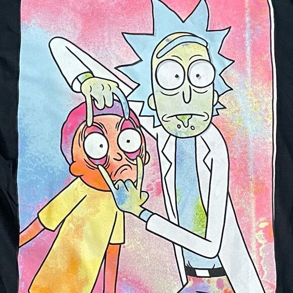 Ripple Junction Rick & Morty black crewneck shortsleeve graphic tshirt large - Picture 2 of 3
